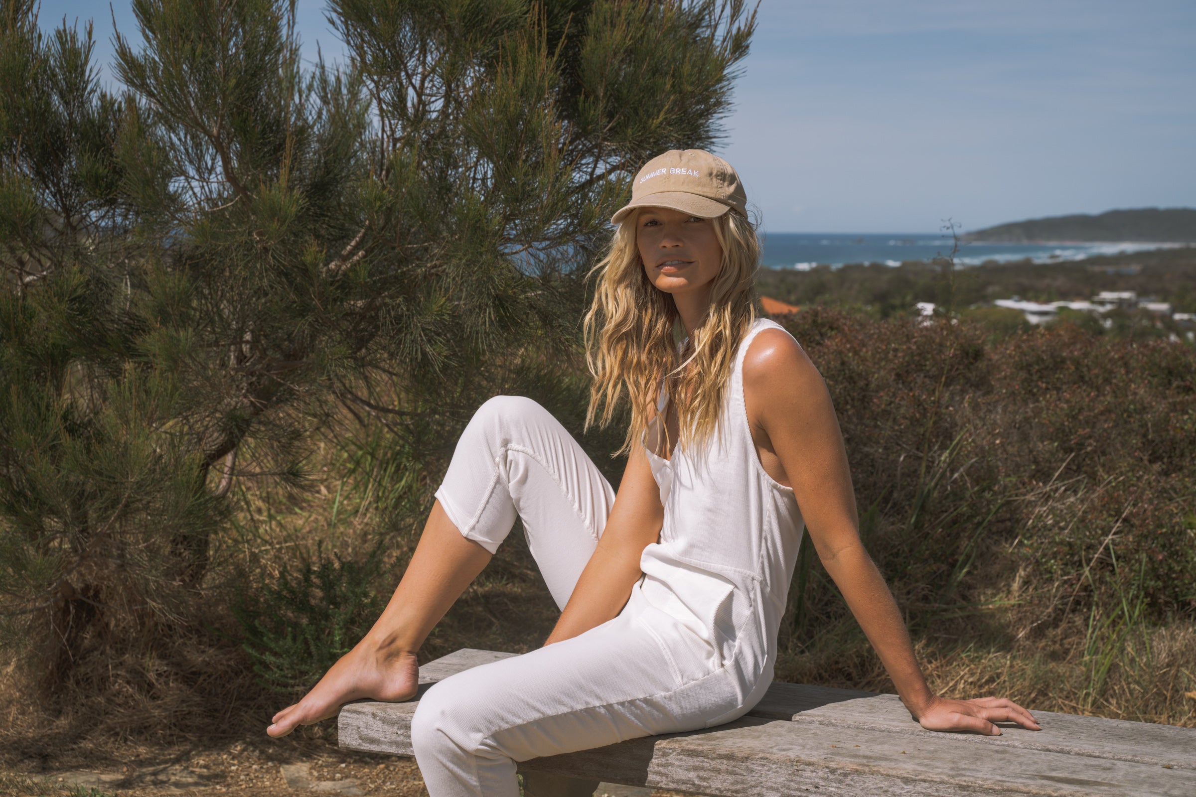 Solana Cord Romper - Ivory