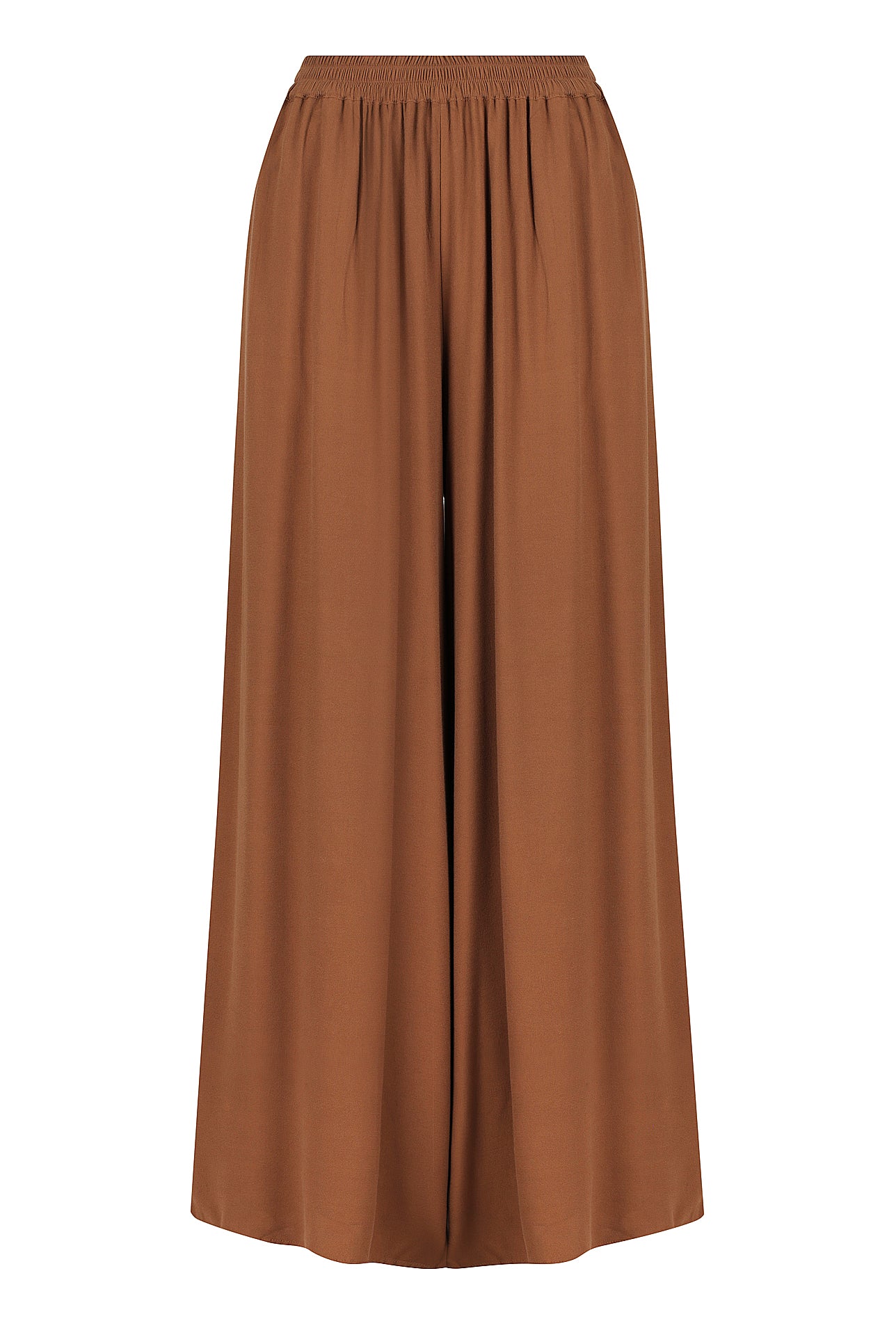 Solana Wide Leg Pant - Coconut Brown