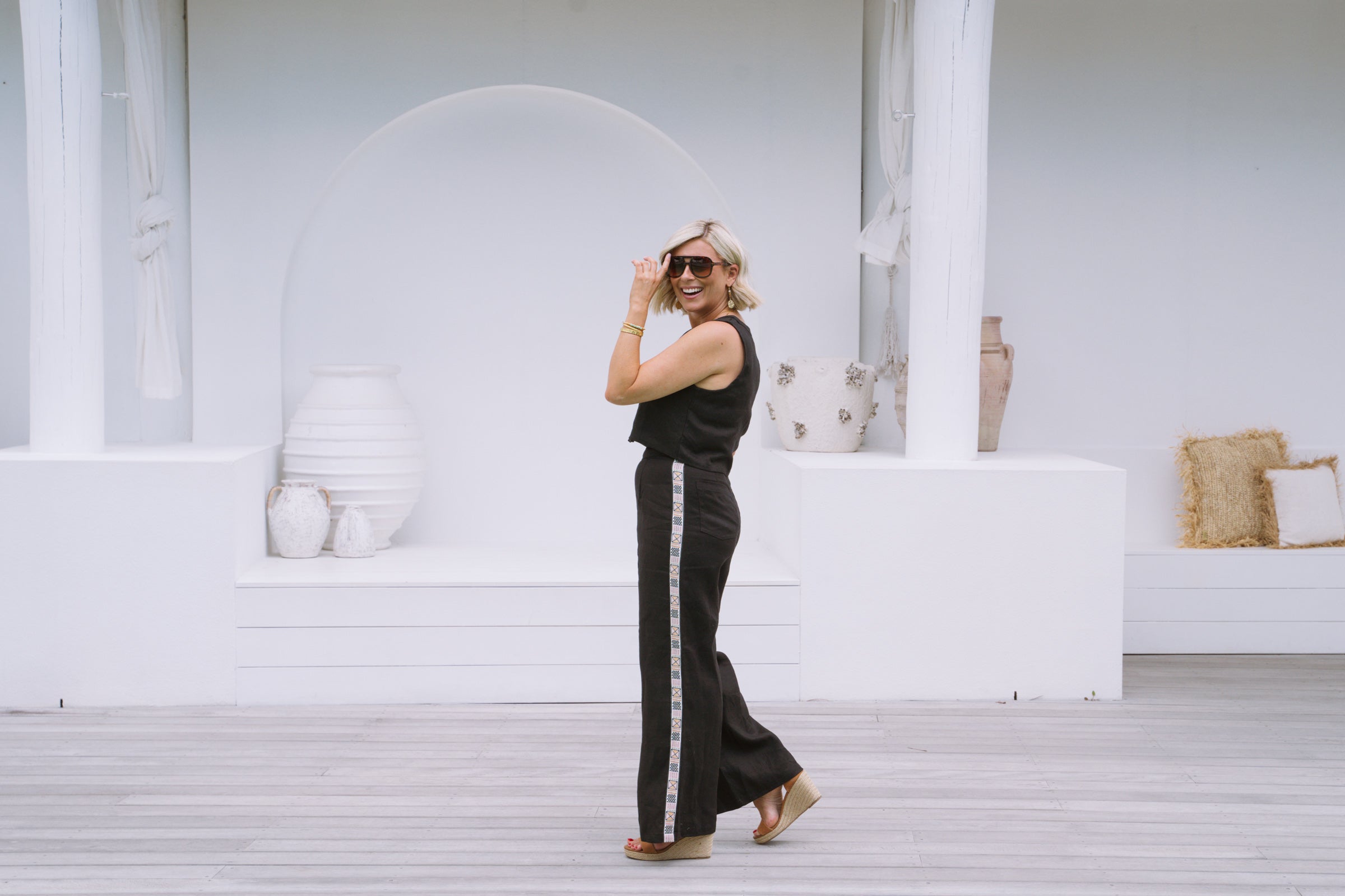 Blazing Border Pant - Black