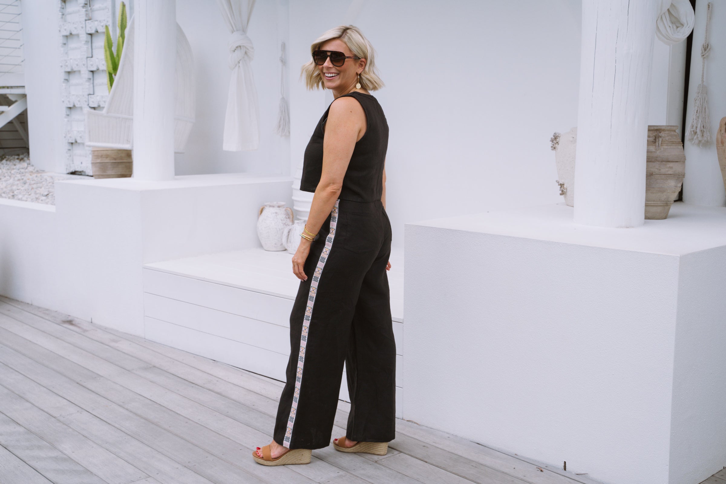 Blazing Border Pant - Black