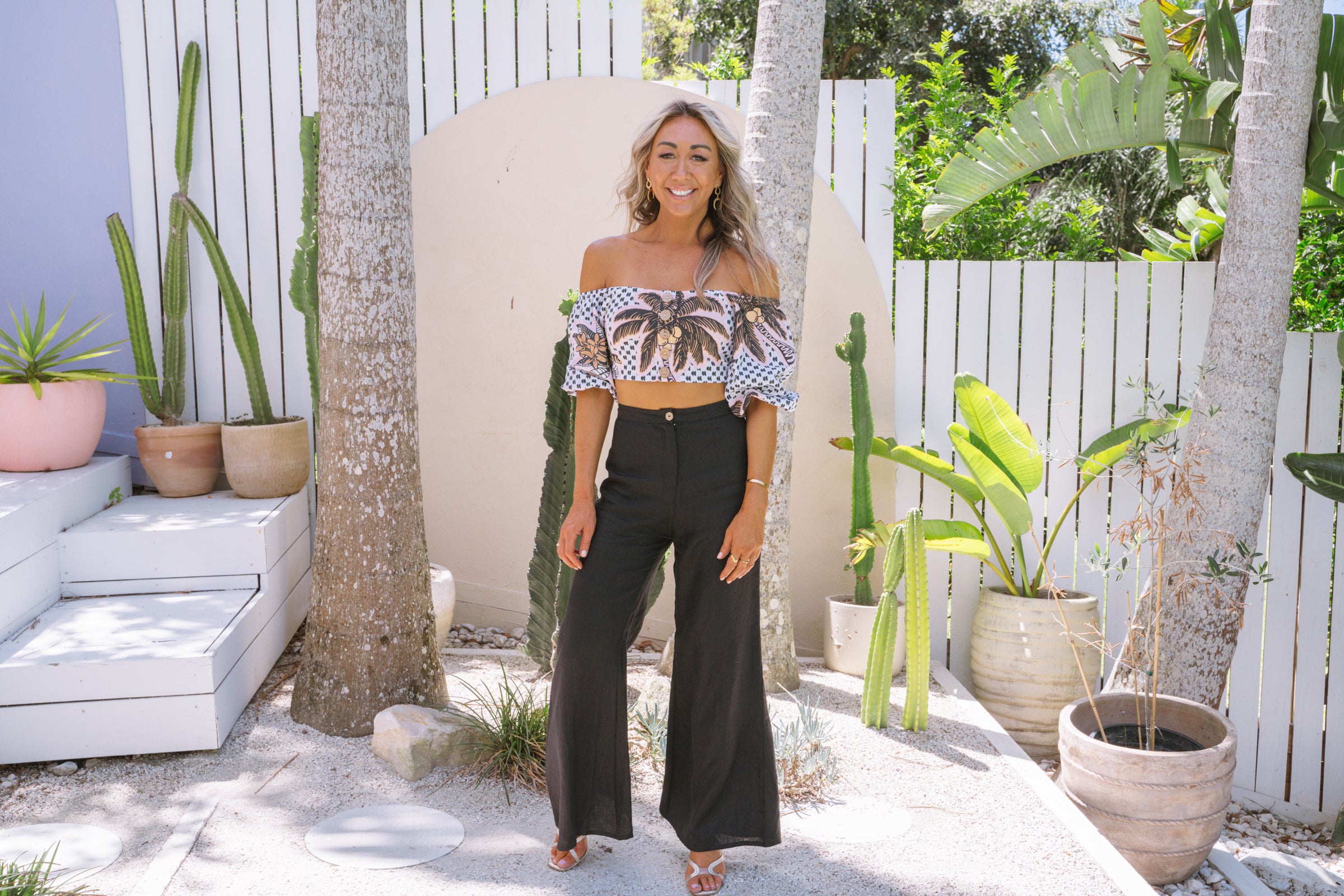 Paradise Palm Bodice Top