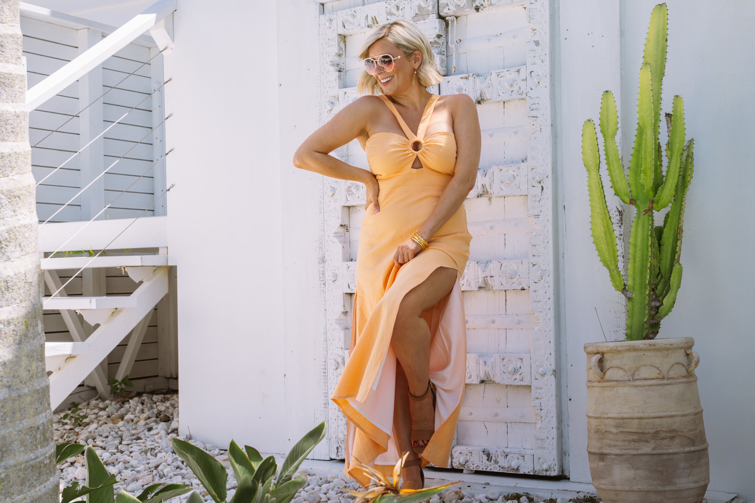 Solana Enso Dress - Melon
