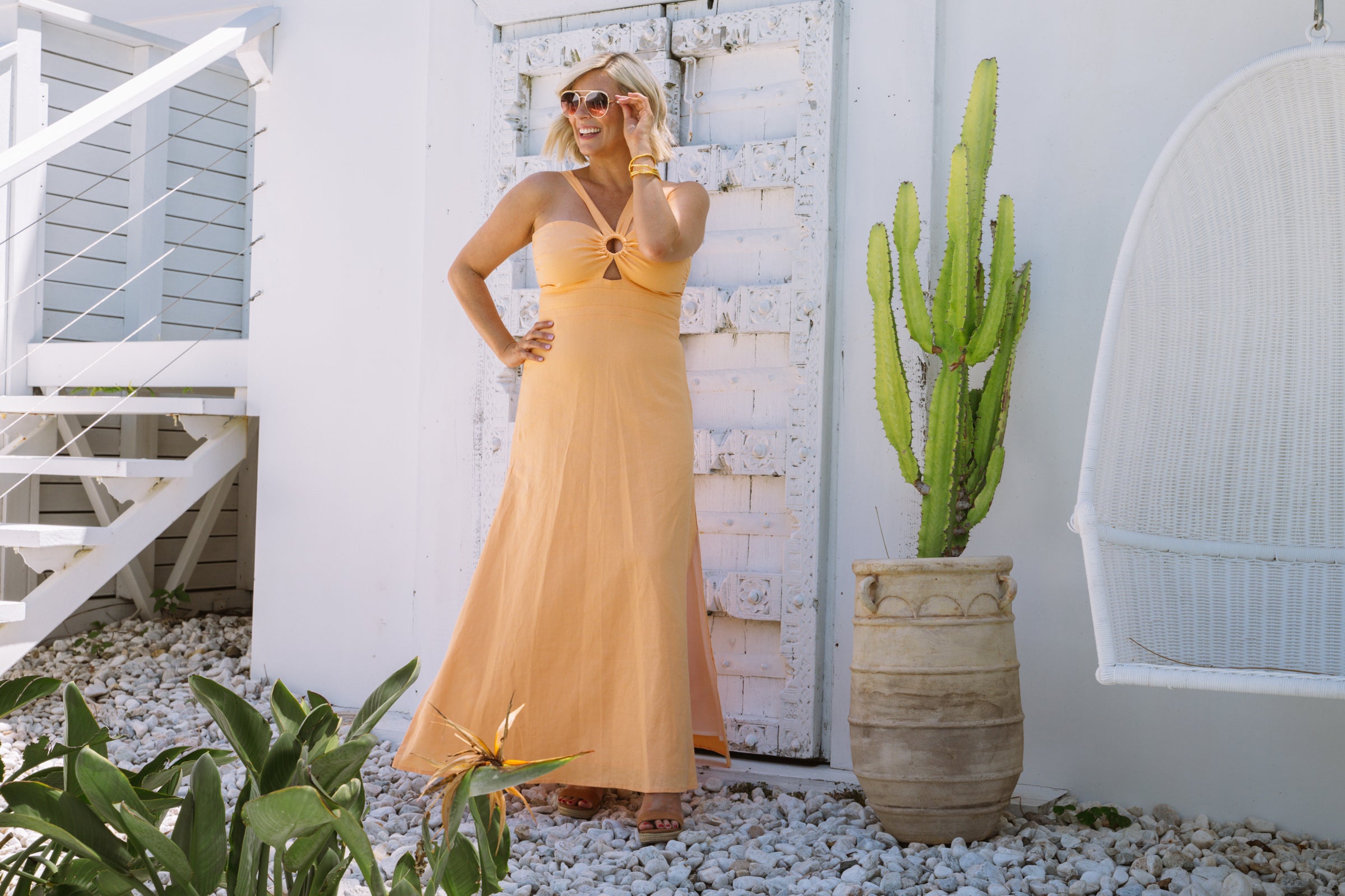 Solana Enso Dress - Melon
