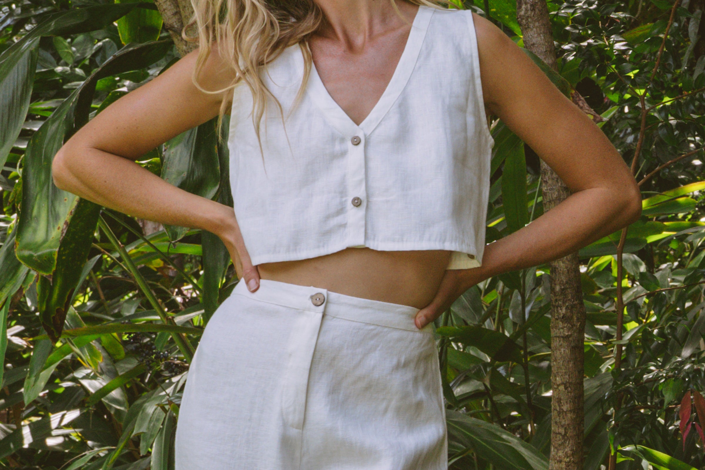 Solana Vest Top - White