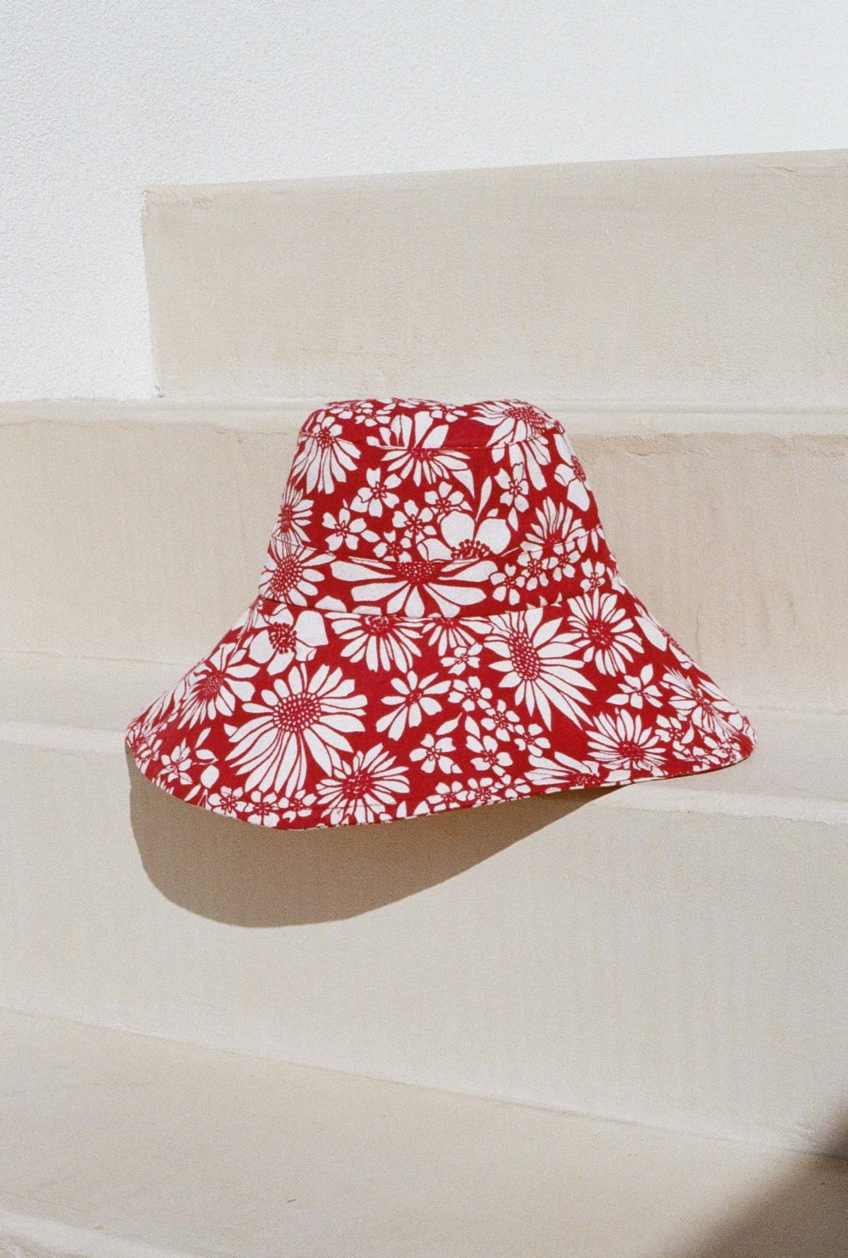 Delilah Linen Sun Hat Cherry Pastel Byron Bay