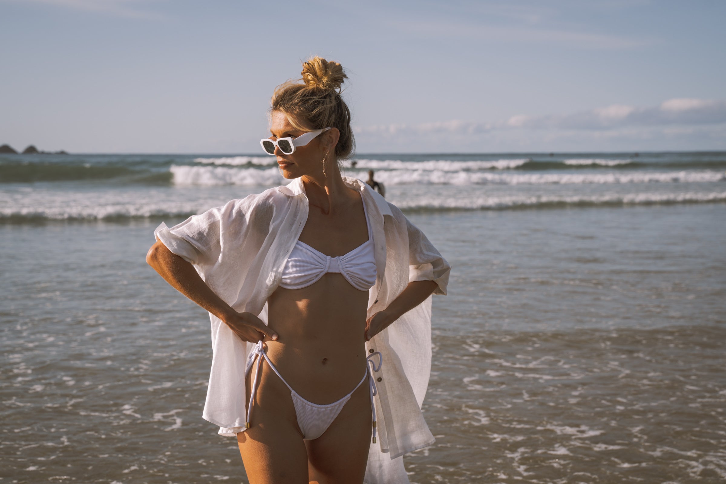 Solana Oversized Beach Shirt- Ivory