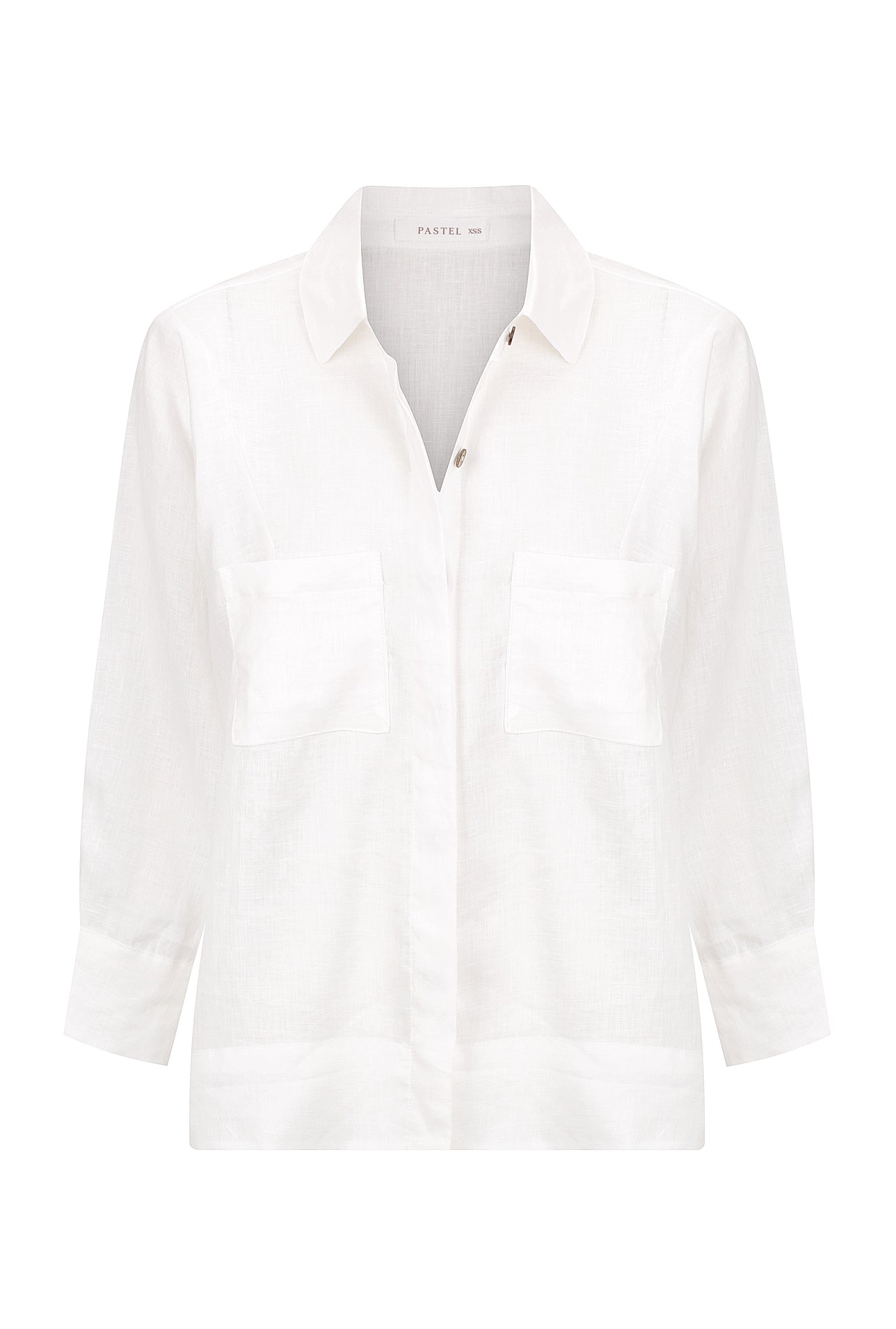 Solana 3/4 Sleeved Button Up Shirt - White